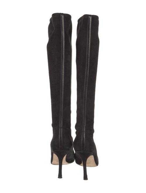 Jimmy Choo Suede Leather Trim Embellishment Boots