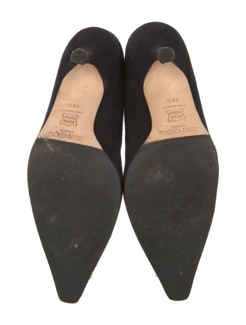 Jimmy Choo Suede Leather Trim Embellishment Boots