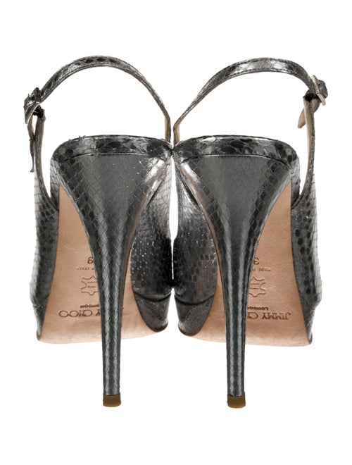 Jimmy Choo Leather Animal Print Slingback Pumps