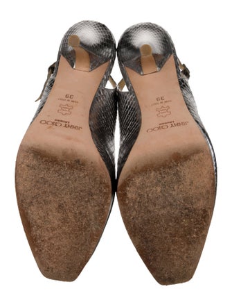 Jimmy Choo Leather Animal Print Slingback Pumps