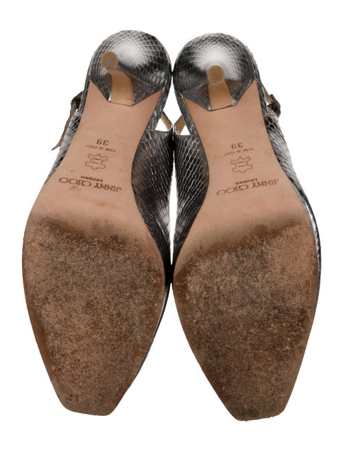 Jimmy Choo Leather Animal Print Slingback Pumps