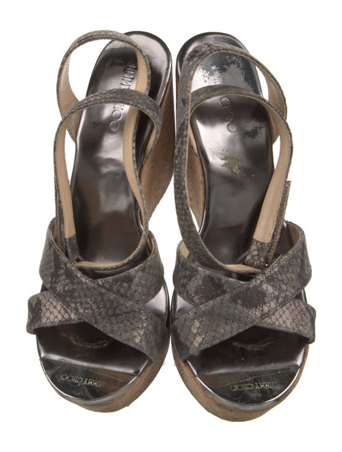 Jimmy Choo Leather Animal Print Slingback Pumps