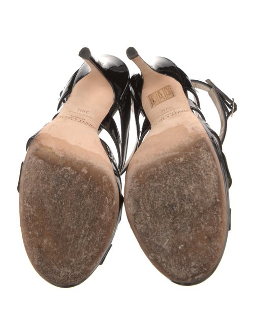 Jimmy Choo Patent Leather Leather Trim Embellishment Pumps