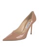 Jimmy Choo Patent Leather Leather Trim Embellishment Pumps