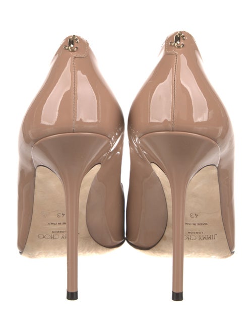 Jimmy Choo Patent Leather Leather Trim Embellishment Pumps