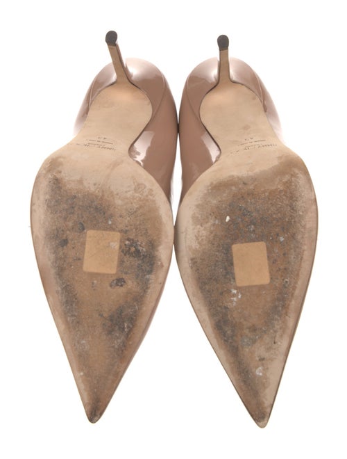 Jimmy Choo Patent Leather Leather Trim Embellishment Pumps
