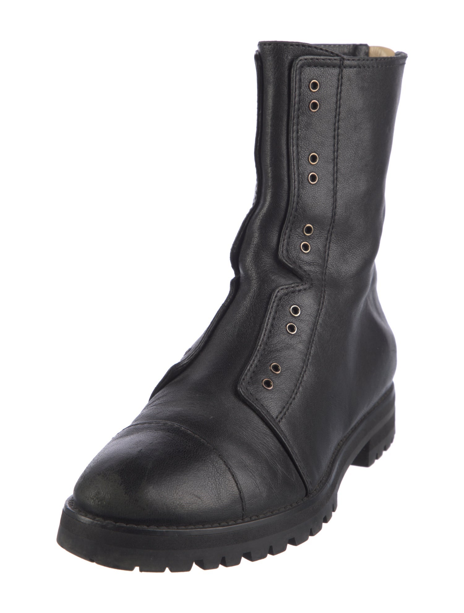 Jimmy Choo Leather Combat Boots