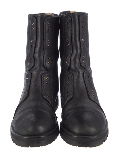 Jimmy Choo Leather Combat Boots