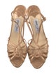 Jimmy Choo Leather Glitter Accents Slingback Sandals