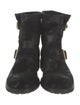 Jimmy Choo Suede Distressed Accents Moto Boots