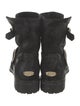 Jimmy Choo Suede Distressed Accents Moto Boots