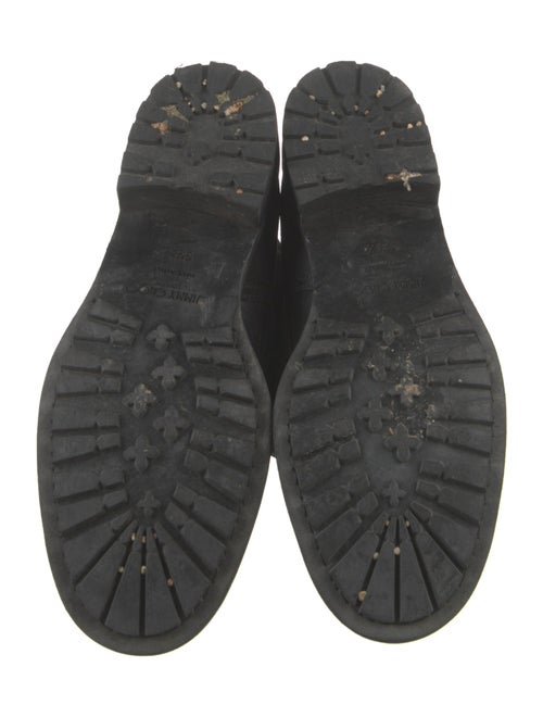 Jimmy Choo Suede Distressed Accents Moto Boots