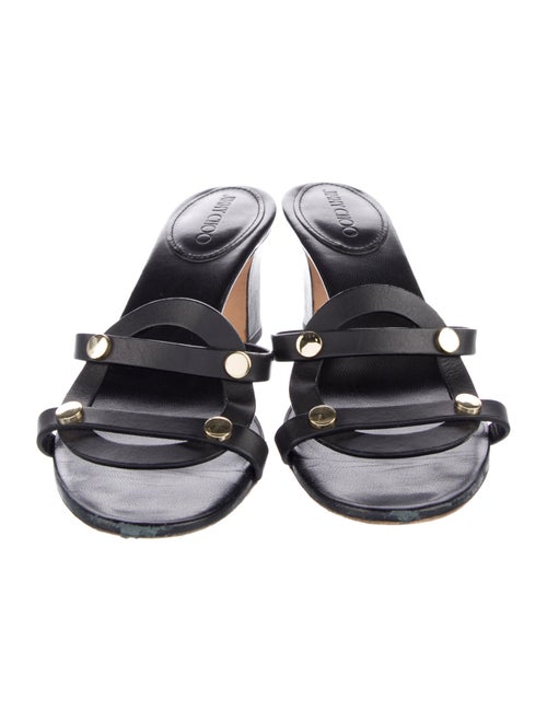 Jimmy Choo Leather Studded Accents Slides