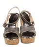 Jimmy Choo Leather Animal Print Sandals