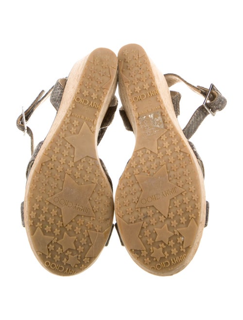 Jimmy Choo Leather Animal Print Sandals