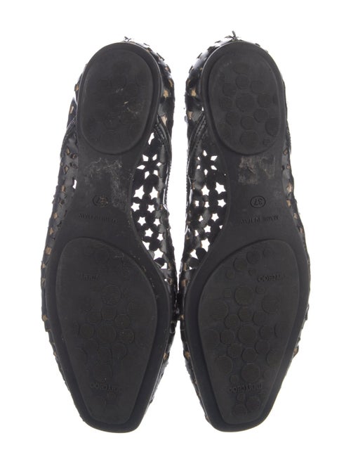 Jimmy Choo Patent Leather Lasercut Accents Flats