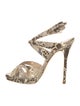 Jimmy Choo Snakeskin Animal Print Sandals