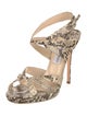 Jimmy Choo Snakeskin Animal Print Sandals