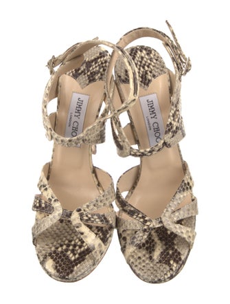 Jimmy Choo Snakeskin Animal Print Sandals