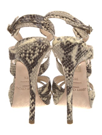 Jimmy Choo Snakeskin Animal Print Sandals