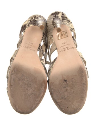 Jimmy Choo Snakeskin Animal Print Sandals