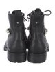 Jimmy Choo Leather Crystal Embellishments Combat Boots