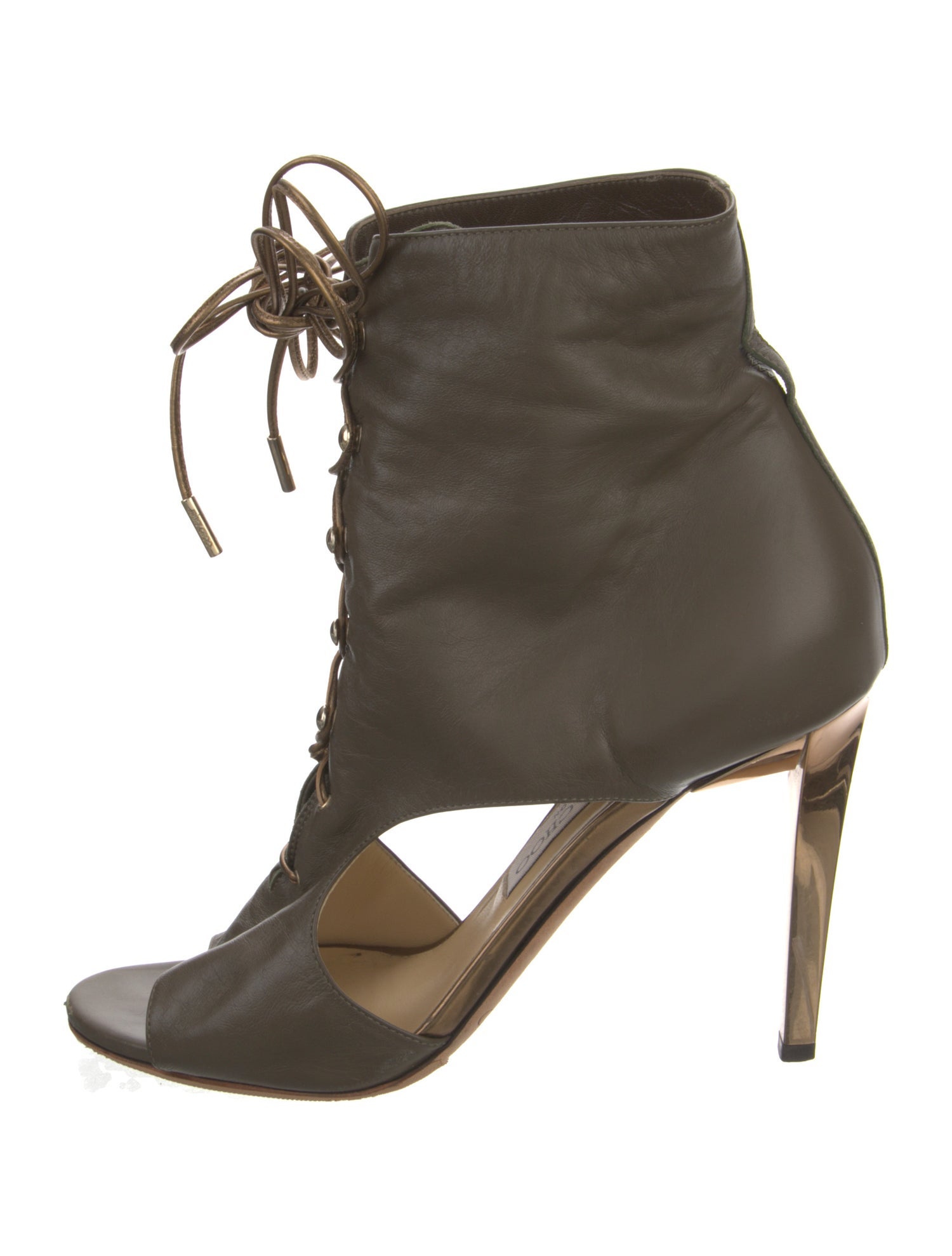 Jimmy Choo Leather Lace-Up Boots