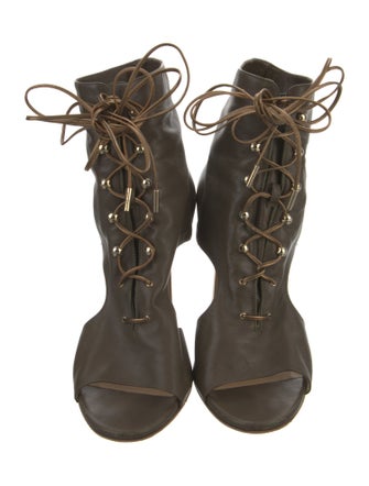 Jimmy Choo Leather Lace-Up Boots