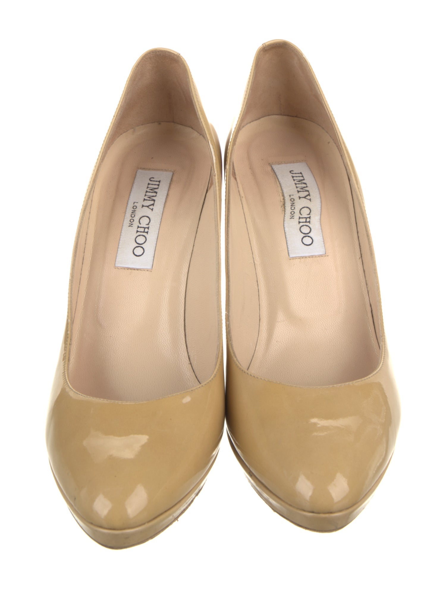 Jimmy Choo Patent Leather Leather Trim Embellishment Pumps
