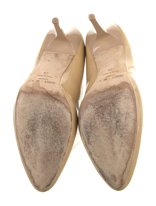 Jimmy Choo Patent Leather Leather Trim Embellishment Pumps