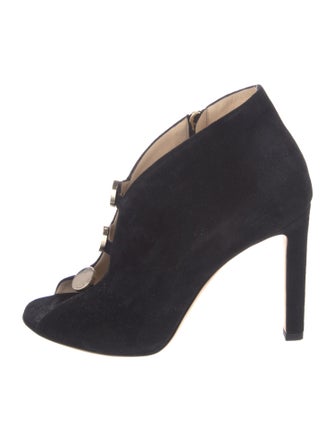 Jimmy Choo Suede Cutout Accent Lace-Up Boots