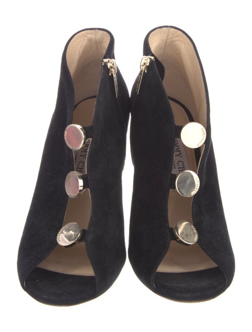 Jimmy Choo Suede Cutout Accent Lace-Up Boots