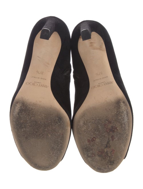 Jimmy Choo Suede Cutout Accent Lace-Up Boots