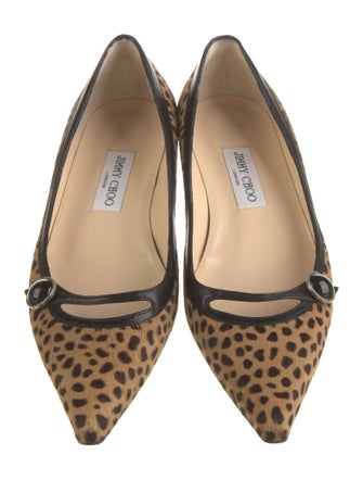 Jimmy Choo Ponyhair Animal Print Flats