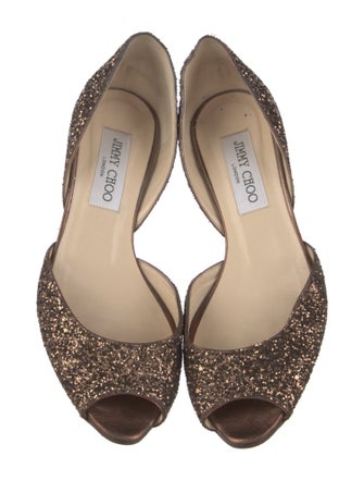 Jimmy Choo Glitter D'Orsay Pumps