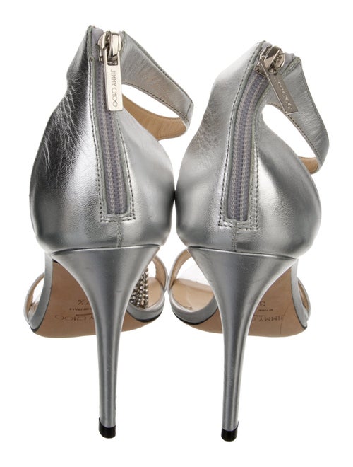 Jimmy Choo Leather Tassel Accents T-Strap Sandals