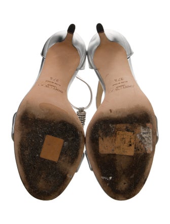 Jimmy Choo Leather Tassel Accents T-Strap Sandals