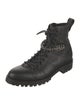 Jimmy Choo Leather Crystal Embellishments Combat Boots