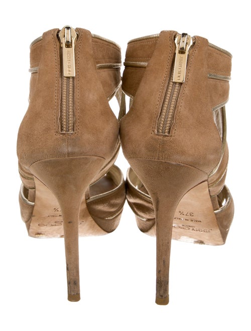 Jimmy Choo Suede Glitter Accents Sandals