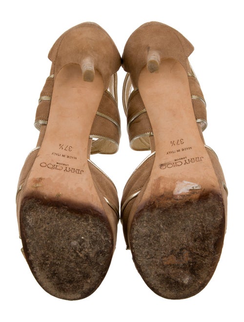 Jimmy Choo Suede Glitter Accents Sandals