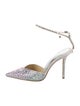 Jimmy Choo Satin Crystal Embellishments D'Orsay Pumps
