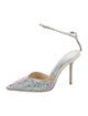 Jimmy Choo Satin Crystal Embellishments D'Orsay Pumps