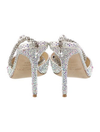 Jimmy Choo Satin Crystal Embellishments D'Orsay Pumps