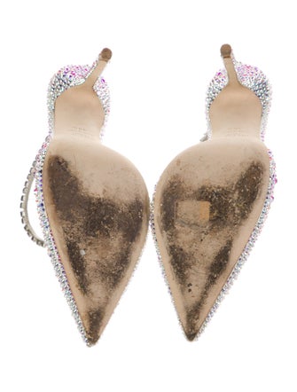 Jimmy Choo Satin Crystal Embellishments D'Orsay Pumps