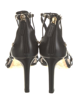 Jimmy Choo Leather Studded Accents Sandals