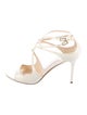 Jimmy Choo Patent Leather Cutout Accent Sandals