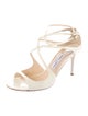 Jimmy Choo Patent Leather Cutout Accent Sandals