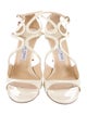 Jimmy Choo Patent Leather Cutout Accent Sandals