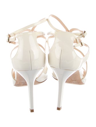 Jimmy Choo Patent Leather Cutout Accent Sandals