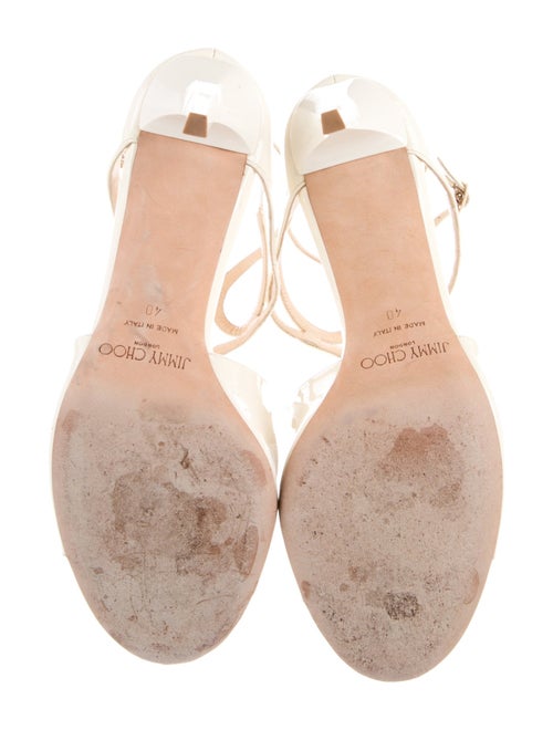 Jimmy Choo Patent Leather Cutout Accent Sandals